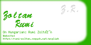 zoltan rumi business card